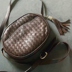 Handwoven Lambskin Crossbody Bag from Italy